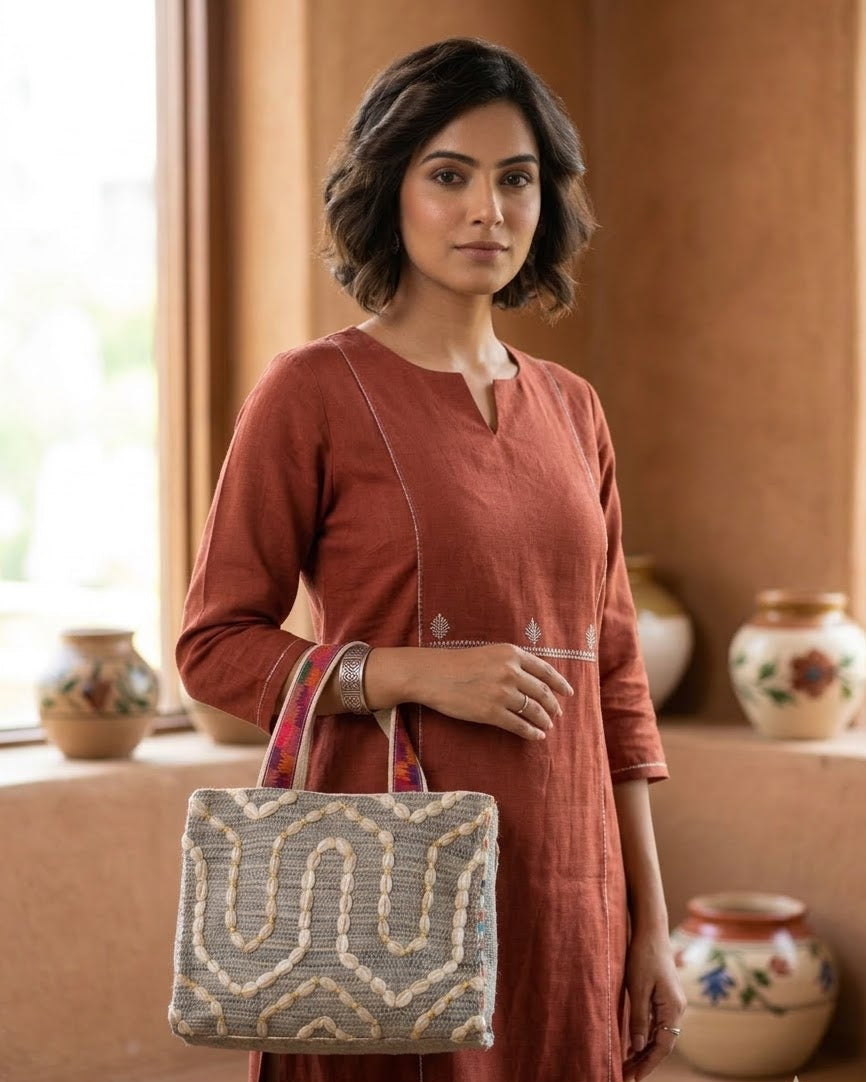 Heritage Stitch Box Tote