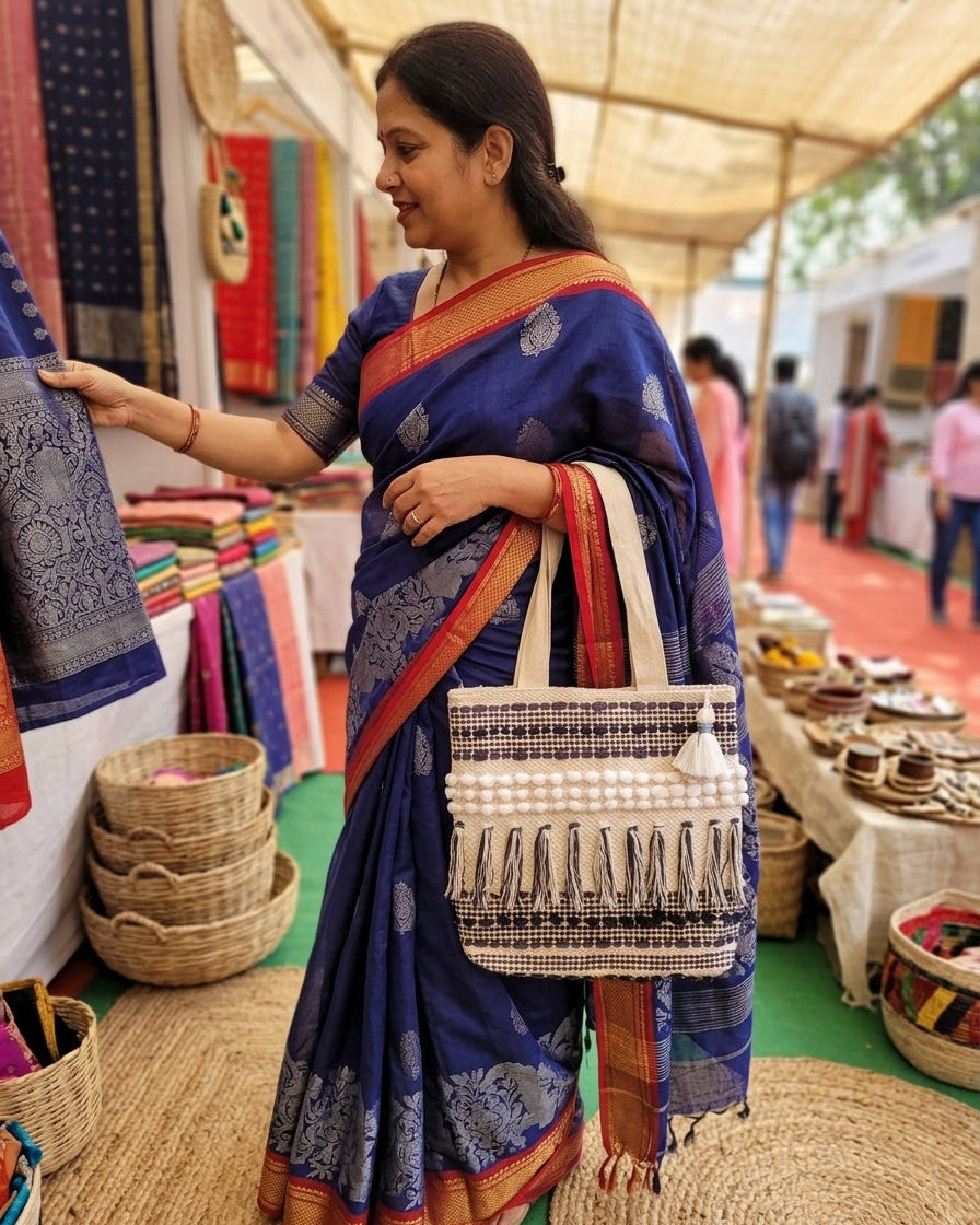 Classic Fringe Handloom Tote