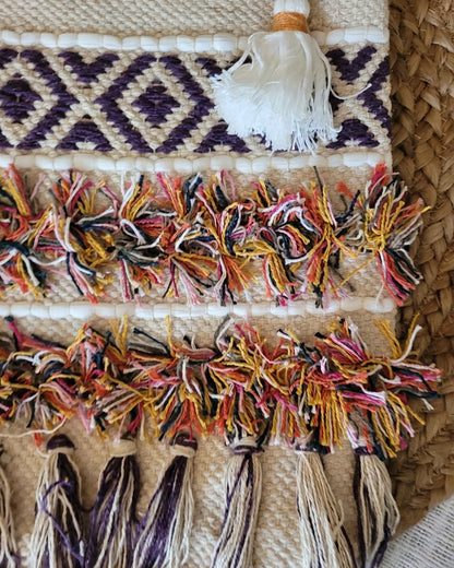 Vibrant Fringe Handloom Tote
