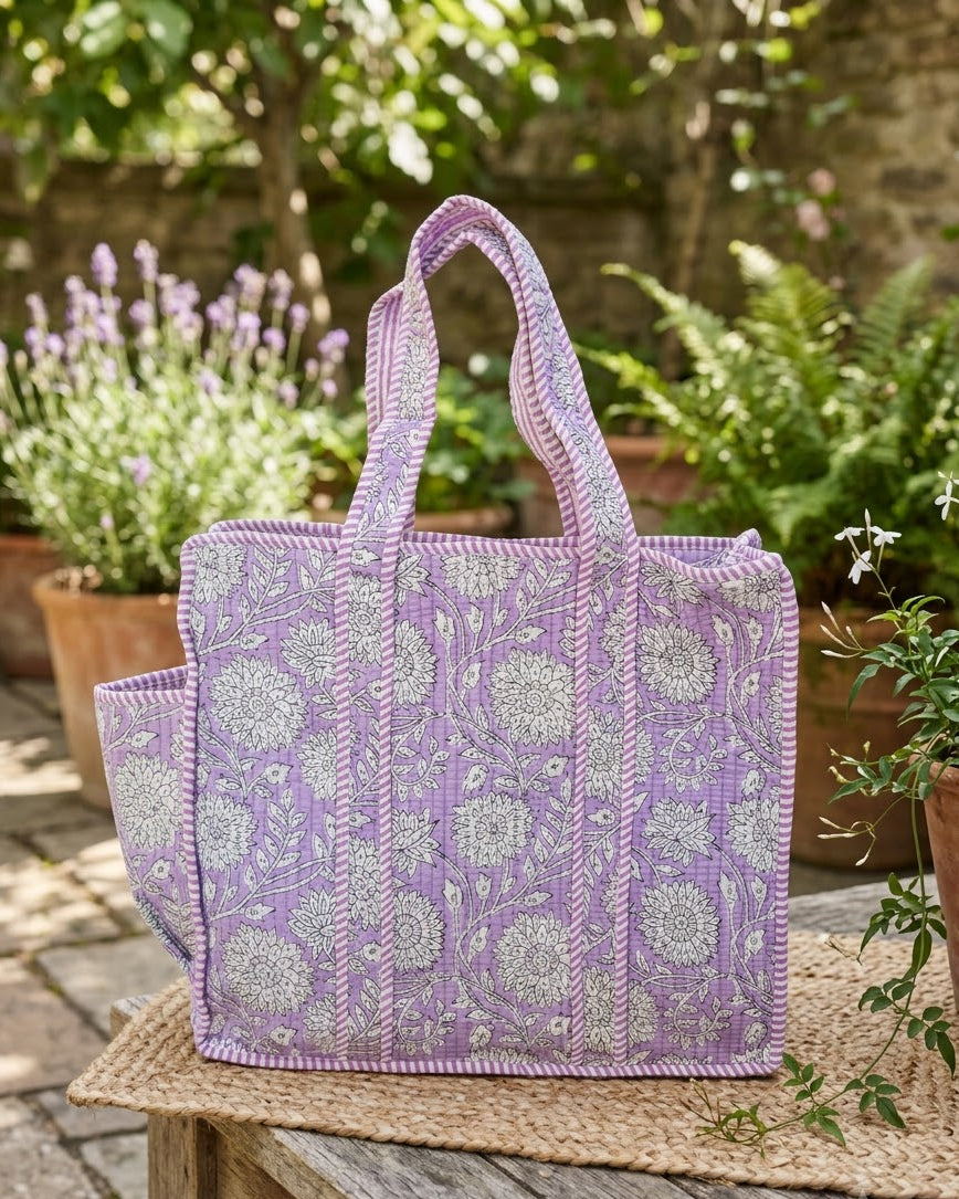 Lavender Bloom Bottle Tote