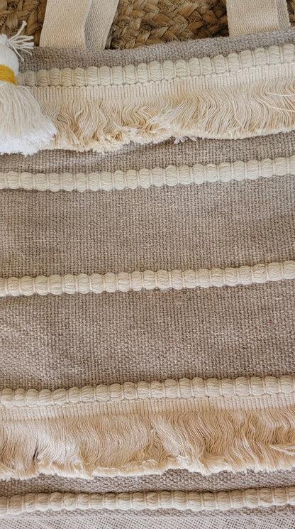 Linen Stripe Handloom Tote