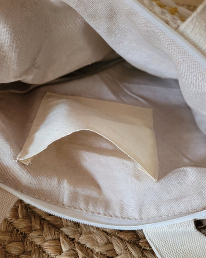 Golden Fringe Handloom Tote