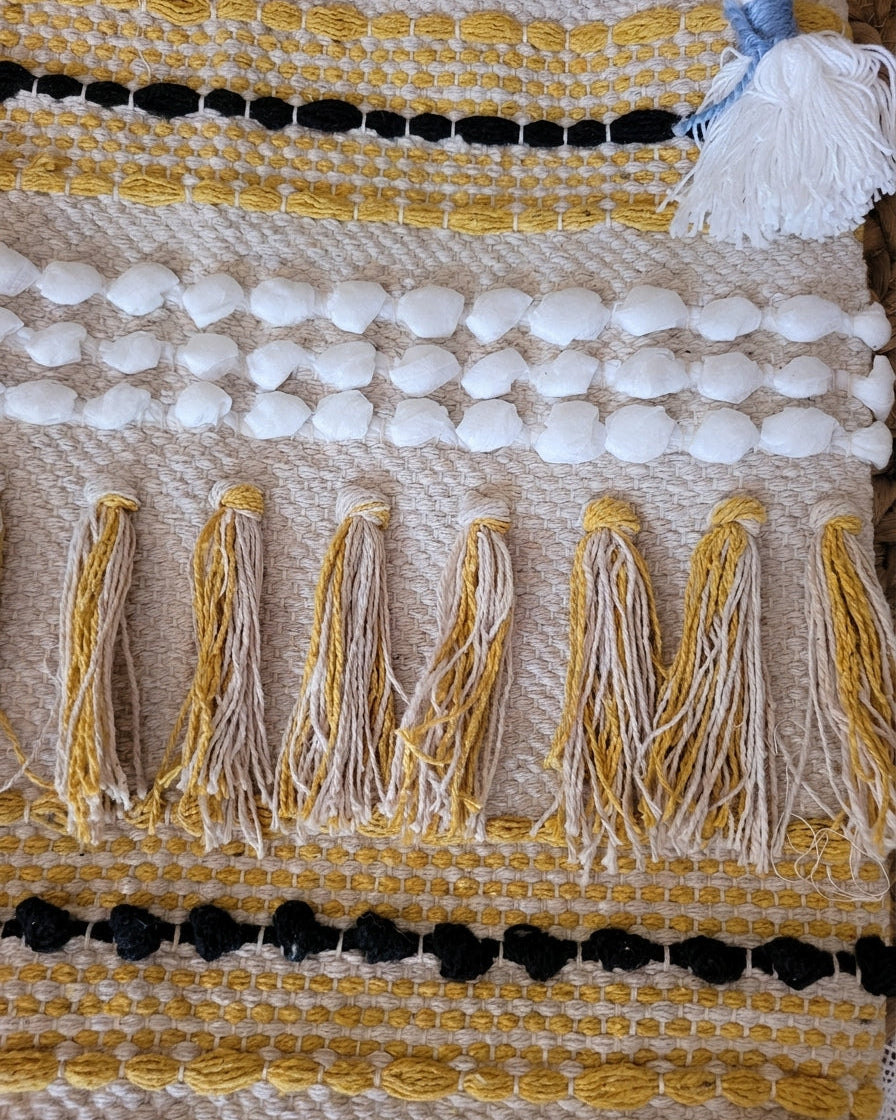 Golden Fringe Handloom Tote