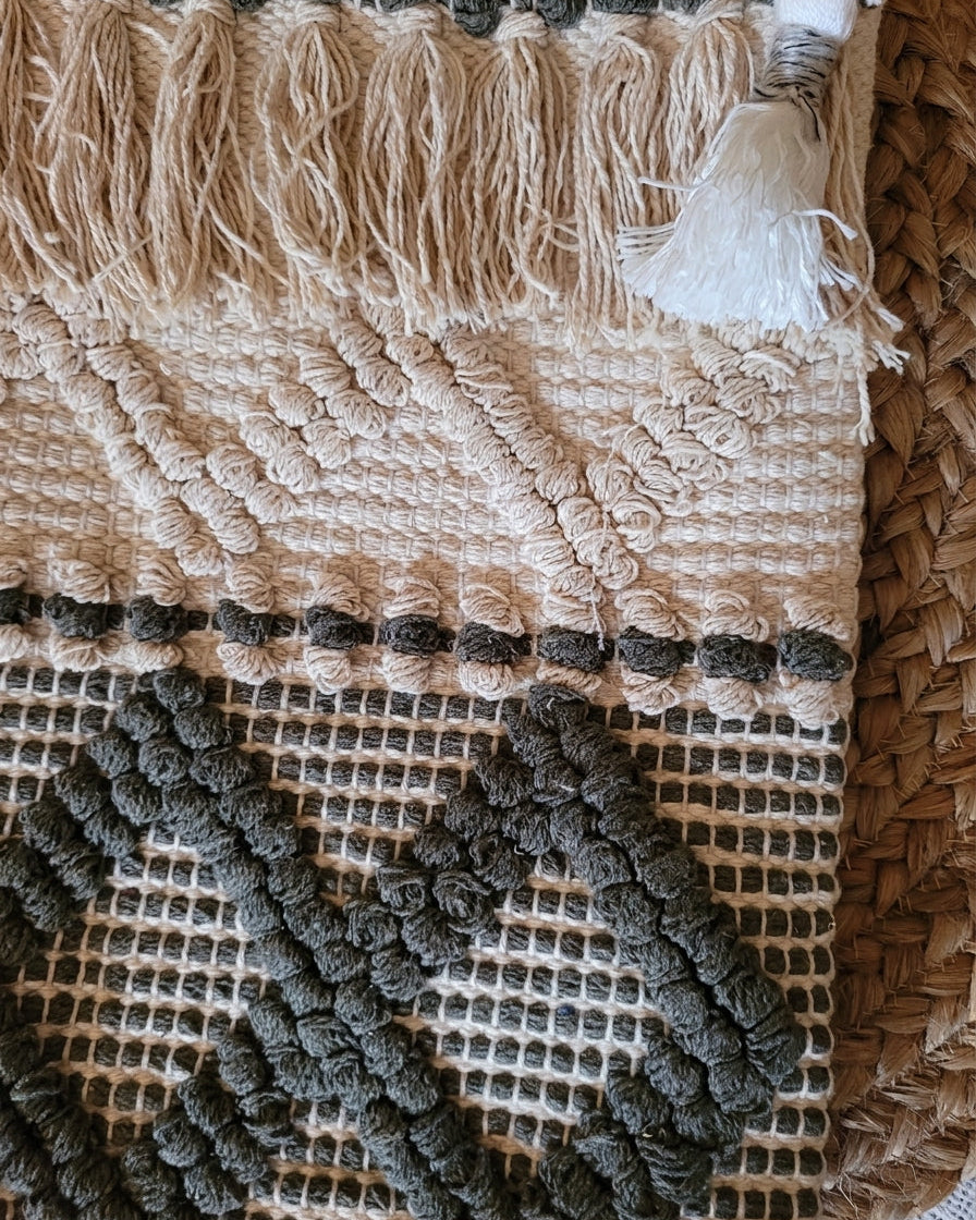 Olive Geo Handloom Tote