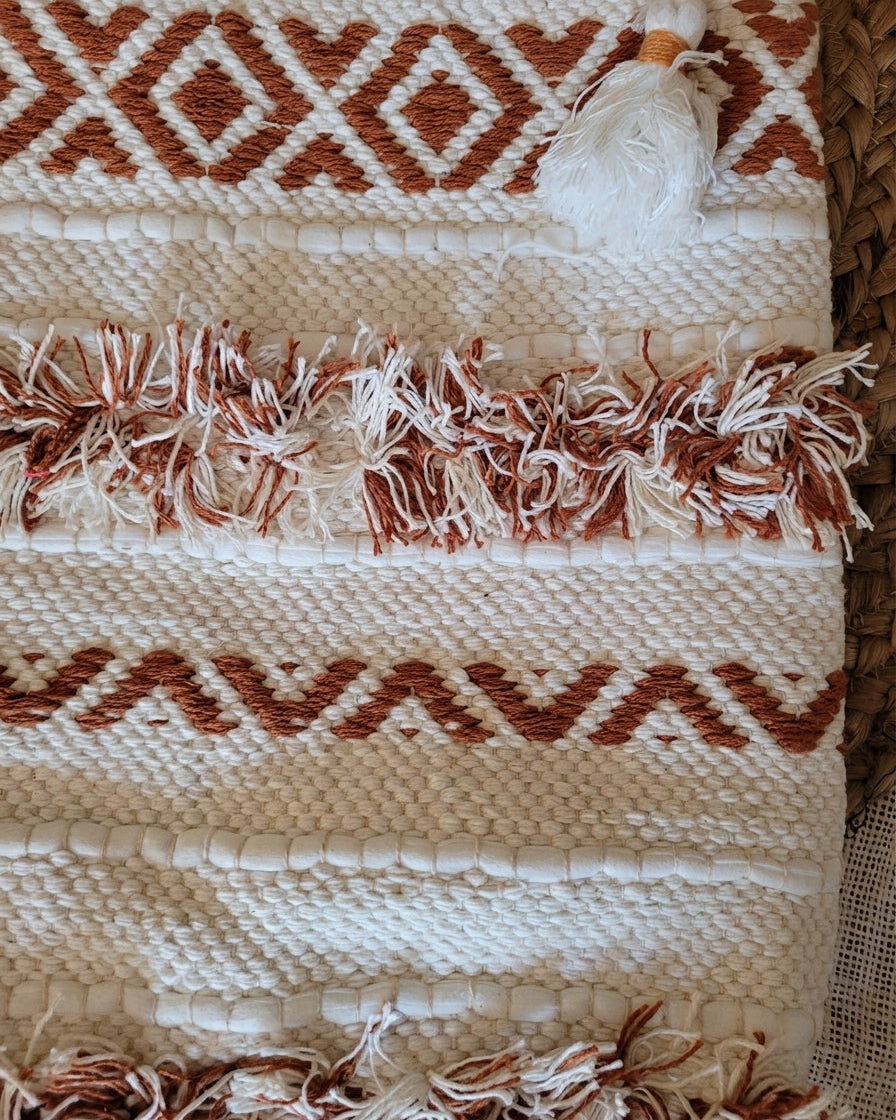 Rust Geo Handloom Tote