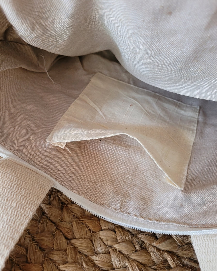 Olive Fringe Handloom Tote