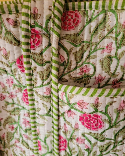Green Bloom Bottle Tote