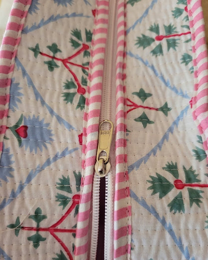 Blush Bloom Zipper Tote