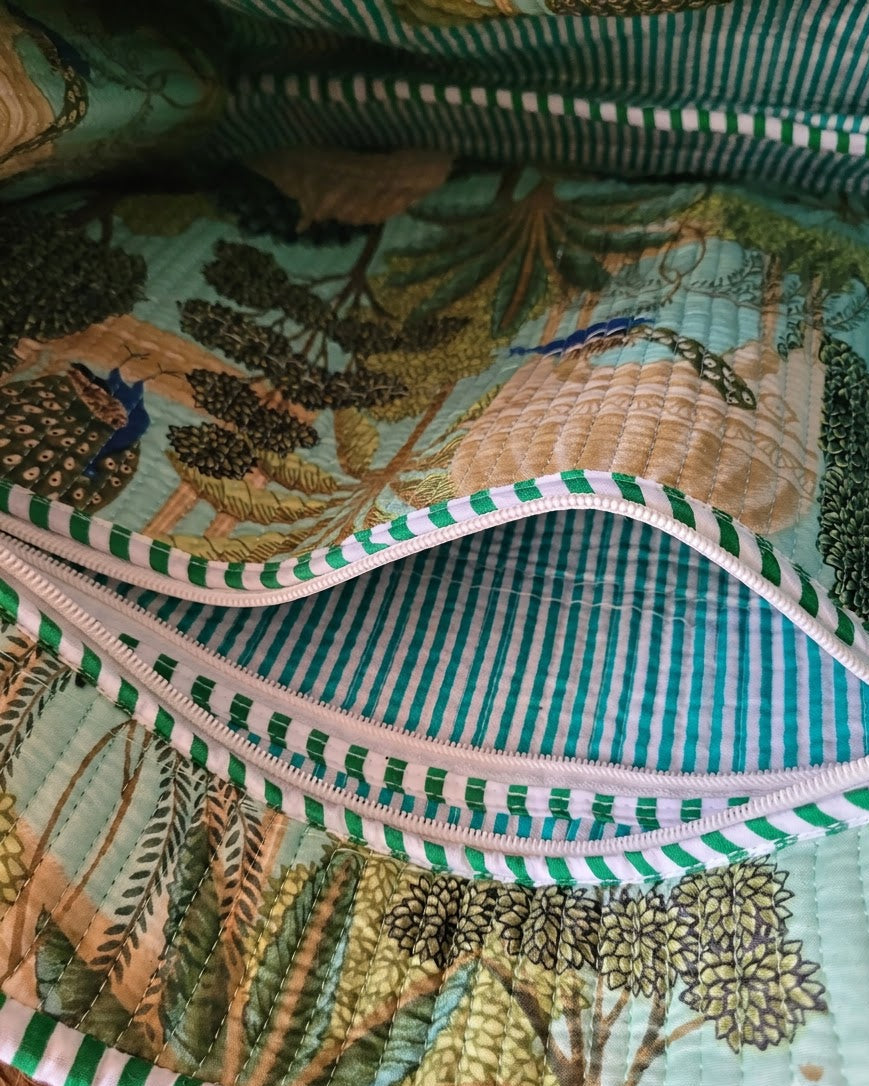 Botanical  Zipper Laptop Tote