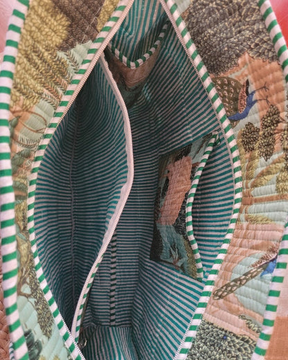 Botanical  Zipper Laptop Tote