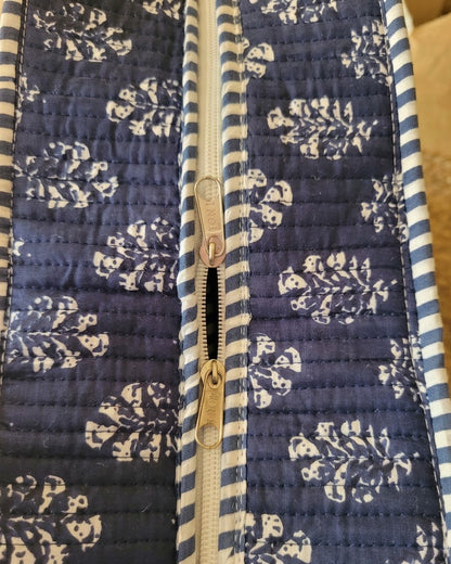 Indigo Petal Laptop Tote
