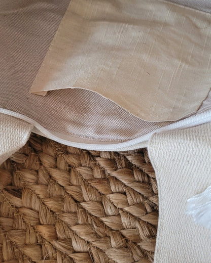 Lavender Fringe Handloom Canvas Tote