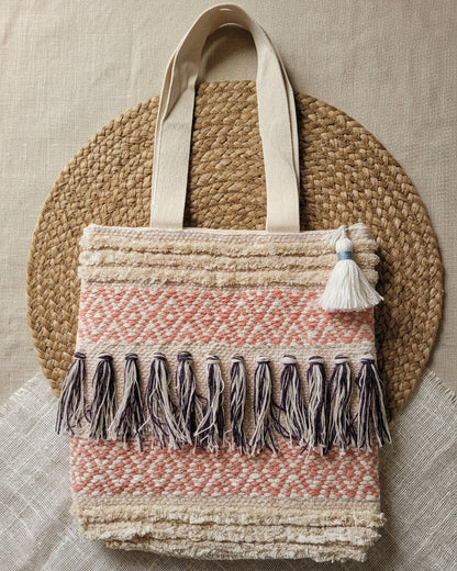 Ivory Charm Handloom Tote